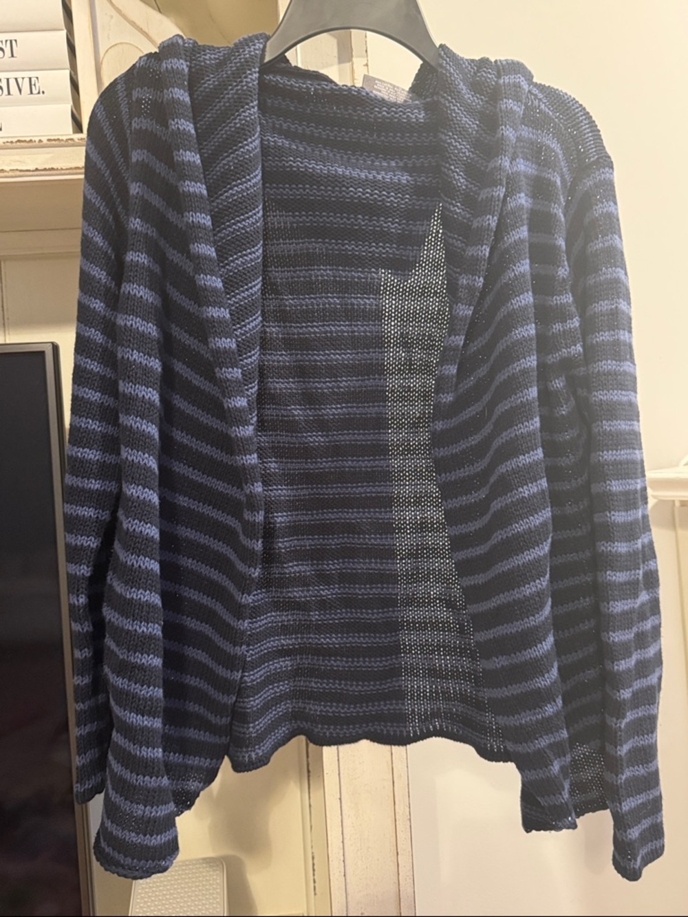 Wooden Ships Striped Hooded Knit Cardigan
